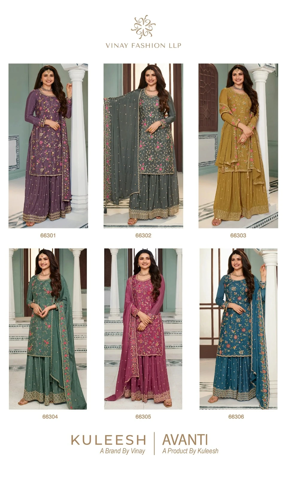 Vinay Kuleesh Avanti Chinon Wholesale Designer Salwar Suit Catalog — Wholesale Salwar Suits, MPA wholesale from Surat — view 4